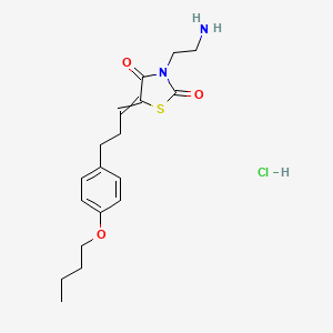 3-(2-Aminoethyl)-5-[3-(4-butoxyphenyl)propylidene]-1,3-thiazolidine-2,4-dione;hydrochloride - 