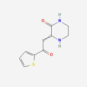 3-(2-Oxo-2-thiophen-2-ylethylidene)piperazin-2-one - 
