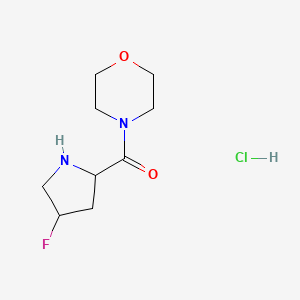 4-(4-Fluoropyrrolidine-2-carbonyl)morpholine hydrochloride - 