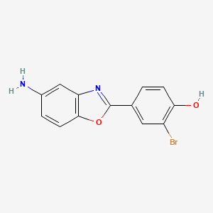 4-(5-Amino-1,3-benzoxazol-2-yl)-2-bromophenol - 