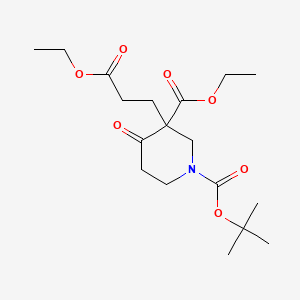 1-Tert-butyl 3-ethyl 3-(3-ethoxy-3-oxopropyl)-4-oxopiperidine-1,3-dicarboxylate - 