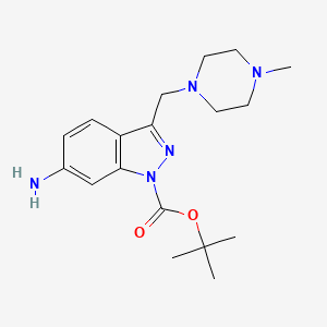 6-Amino-3-(4-methyl-piperazin-1-ylmethyl)-indazole-1-carboxylic acid tert-butyl ester - 887590-50-3