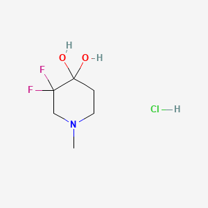 3,3-Difluoro-1-methylpiperidine-4,4-diol hydrochloride - 