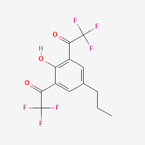 4-Propyl-2,6-bis(trifluoroacetyl)phenol - 