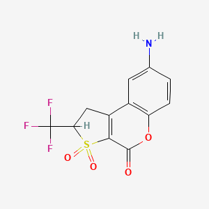 8-Amino-1,2-dihydro-2-trifluoromethyl-4H-thieno-[2,3-C]-chromene-3,3,4-trione - 