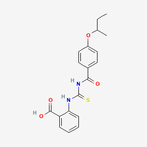 2-[({[4-(Butan-2-yloxy)phenyl]carbonyl}carbamothioyl)amino]benzoic acid - 