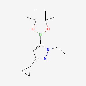 3-cyclopropyl-1-ethyl-5-(4,4,5,5-tetramethyl-1,3,2-dioxaborolan-2-yl)-1H-pyrazole - 