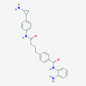 4-(3-{[4-(2-aminocyclopropyl)phenyl]carbamoyl}propyl)-N-(2-aminophenyl)benzamide - 