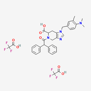 1-[[4-(dimethylamino)-3-methylphenyl]methyl]-5-(2,2-diphenylacetyl)-6,7-dihydro-4H-imidazo[4,5-c]pyridine-6-carboxylic acid;2,2,2-trifluoroacetic acid - 