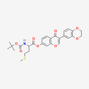3-(2,3-dihydro-1,4-benzodioxin-6-yl)-4-oxo-4H-chromen-7-yl N-(tert-butoxycarbonyl)methioninate - 