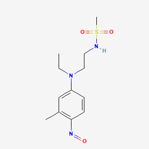 Methanesulfonamide, N-[2-[ethyl(3-methyl-4-nitrosophenyl)amino]ethyl]- - 56046-62-9