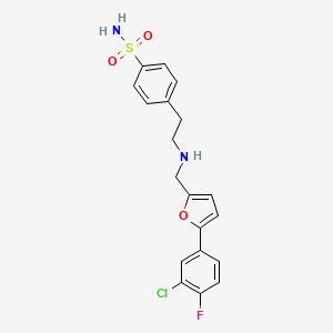4-[2-({[5-(3-Chloro-4-fluorophenyl)furan-2-yl]methyl}amino)ethyl]benzenesulfonamide - 