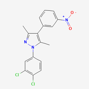 1-(3,4-Dichlorophenyl)-3,5-dimethyl-4-(3-nitrophenyl)pyrazole - 5791-70-8