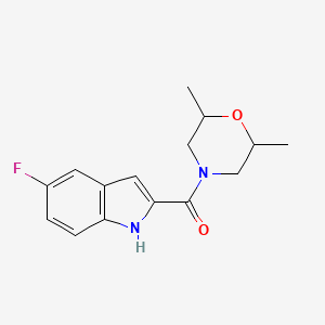 (2,6-dimethylmorpholin-4-yl)(5-fluoro-1H-indol-2-yl)methanone - 900901-76-0