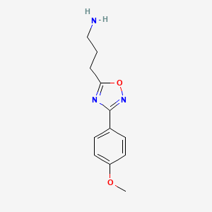 3-[3-(4-Methoxyphenyl)-1,2,4-oxadiazol-5-yl]propan-1-amine - 