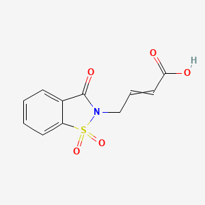 4-(1,1-Dioxido-3-oxo-1,2-benzisothiazol-2(3H)-yl)but-2-enoic acid - 