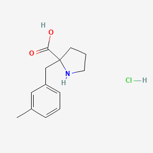 2-[(3-Methylphenyl)methyl]pyrrolidine-2-carboxylic acid hydrochloride - 