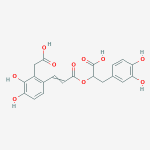 2-({3-[2-(Carboxymethyl)-3,4-dihydroxyphenyl]prop-2-enoyl}oxy)-3-(3,4-dihydroxyphenyl)propanoic acid - 