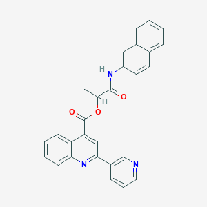 1-(Naphthalen-2-ylamino)-1-oxopropan-2-yl 2-(pyridin-3-yl)quinoline-4-carboxylate - 