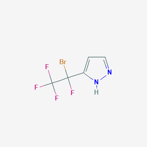 3-(1-Bromo-1,2,2,2-tetrafluoroethyl)-1h-pyrazole - 