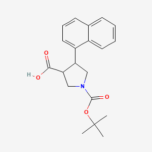 1-(tert-Butoxycarbonyl)-4-(naphthalen-1-yl)pyrrolidine-3-carboxylic acid - 