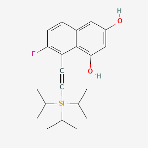 7-Fluoro-8-((triisopropylsilyl)ethynyl)naphthalene-1,3-diol - 