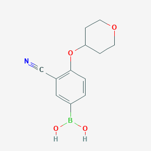 (3-cyano-4-((tetrahydro-2H-pyran-4-yl)oxy)phenyl)boronic acid - 