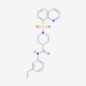 N-(3-Ethylphenyl)-1-(quinolin-8-ylsulfonyl)piperidine-4-carboxamide - 