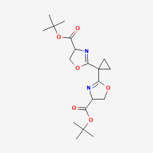 di-tert-butyl 2,2'-(cyclopropane-1,1-diyl)(4S,4'S)-bis(4,5-dihydrooxazole-4-carboxylate) - 
