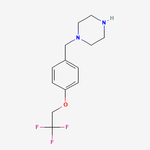 1-{[4-(2,2,2-Trifluoroethoxy)phenyl]methyl}piperazine - 