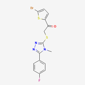 1-(5-Bromothiophen-2-yl)-2-((5-(4-fluorophenyl)-4-methyl-4H-1,2,4-triazol-3-yl)thio)ethan-1-one - 