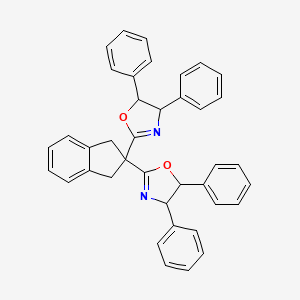 (4R,4'R,5R,5'R)-2,2'-(2,3-Dhydro-1H-indene-2,2-diyl)bis(4,5-diphenyl-4,5-dihydrooxazole) - 