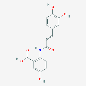 2-[3-(3,4-Dihydroxyphenyl)prop-2-enamido]-5-hydroxybenzoic acid - 