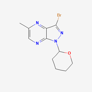 3-Bromo-5-methyl-1-(tetrahydro-2H-pyran-2-yl)-1H-pyrazolo[3,4-b]pyrazine - 