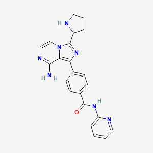 (S)-4-(8-Amino-3-pyrrolidin-2-yl-imidazo[1,5-a]pyrazin-1-yl)-N-pyridin-2-yl-benzamide - 