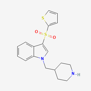 1-[(Piperidin-4-yl)methyl]-3-(thiophene-2-sulfonyl)-1H-indole - 651335-40-9