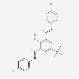 6-[(4-Bromoanilino)methylidene]-2-{(E)-[(4-bromophenyl)imino]methyl}-4-tert-butylcyclohexa-2,4-dien-1-one - 820212-73-5