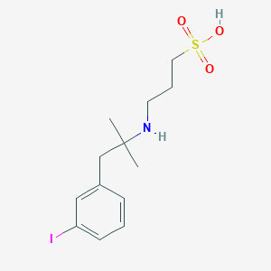 3-{[1-(3-Iodophenyl)-2-methylpropan-2-yl]amino}propane-1-sulfonic acid - 819864-81-8