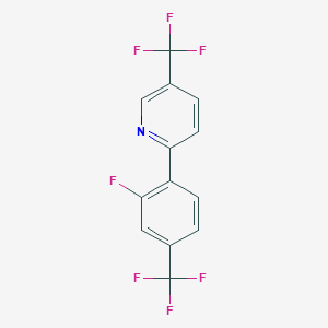 2-[2-Fluoro-4-(trifluoromethyl)phenyl]-5-(trifluoromethyl)pyridine - 