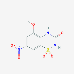 5-Methoxy-7-nitro-1lambda~6~,2,4-benzothiadiazine-1,1,3(2H,4H)-trione - 820214-19-5