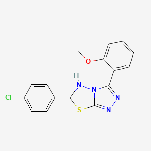 6-(4-Chlorophenyl)-3-(2-methoxyphenyl)-5,6-dihydro-[1,2,4]triazolo[3,4-b][1,3,4]thiadiazole - 