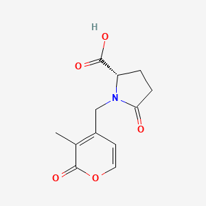 1-[(3-Methyl-2-oxo-2H-pyran-4-yl)methyl]-5-oxo-L-proline - 820986-33-2