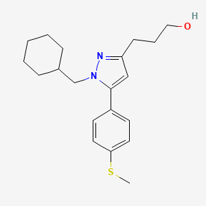 1H-Pyrazole-3-propanol, 1-(cyclohexylmethyl)-5-[4-(methylthio)phenyl]- - 654058-98-7