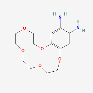 2,3,5,6,8,9,11,12-Octahydrobenzo[b][1,4,7,10,13]pentaoxacyclopentadecine-15,16-diamine - 