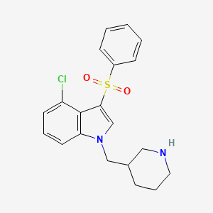 1H-Indole, 4-chloro-3-(phenylsulfonyl)-1-(3-piperidinylmethyl)- - 651334-94-0