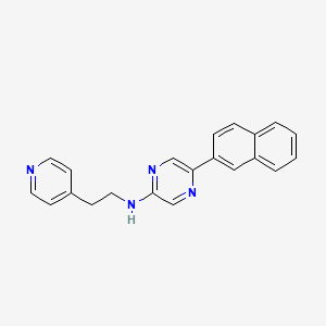 Pyrazinamine, 5-(2-naphthalenyl)-N-[2-(4-pyridinyl)ethyl]- - 821783-89-5