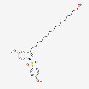 1H-Indole-3-hexadecanol, 5-methoxy-1-[(4-methoxyphenyl)sulfonyl]- - 651331-74-7