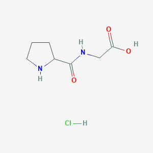 2-[(Pyrrolidin-2-yl)formamido]acetic acid hydrochloride - 