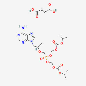 [1-(6-Aminopurin-9-yl)propan-2-yloxymethyl-(propan-2-yloxycarbonyloxymethoxy)phosphoryl]oxymethyl propan-2-yl carbonate; but-2-enedioic acid - 