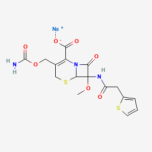 Sodium 3-[(carbamoyloxy)methyl]-7-methoxy-8-oxo-7-[2-(thiophen-2-yl)acetamido]-5-thia-1-azabicyclo[4.2.0]oct-2-ene-2-carboxylate - 